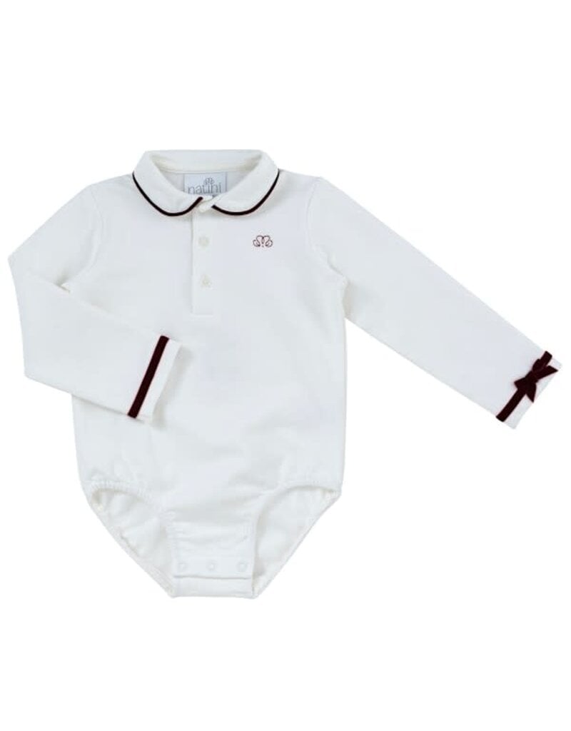Natini Natini-top body Florance-offwhite/bordeaux