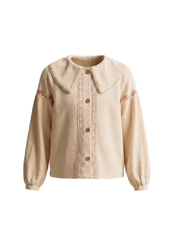 Your Wishes Your wishes - ecru blouse met kraag