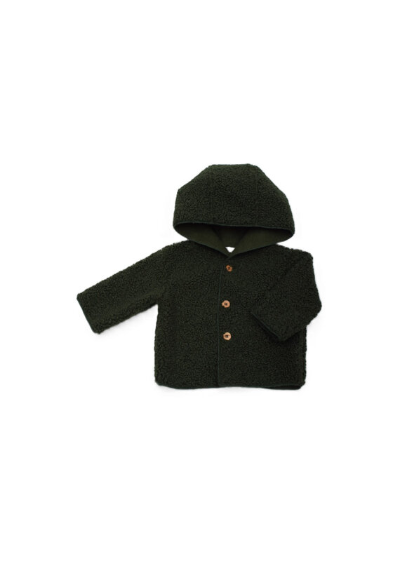 Barcellino Barcelino - babyjasje groen teddy