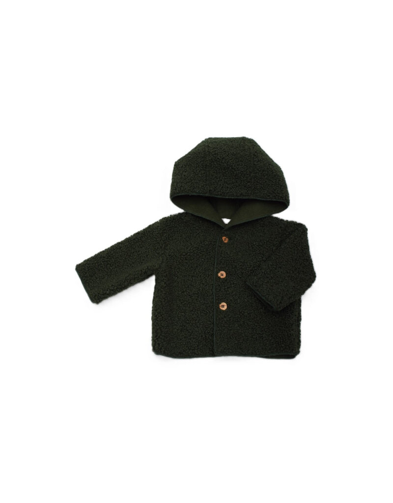 Barcellino Barcelino - babyjasje groen teddy