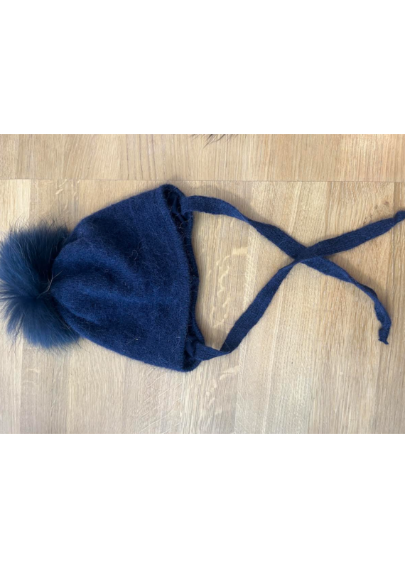 jamiks Jamiks - muts navy met pompon