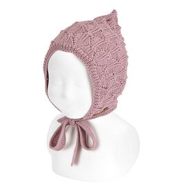 Condor Condor - strik muts merino wol roze
