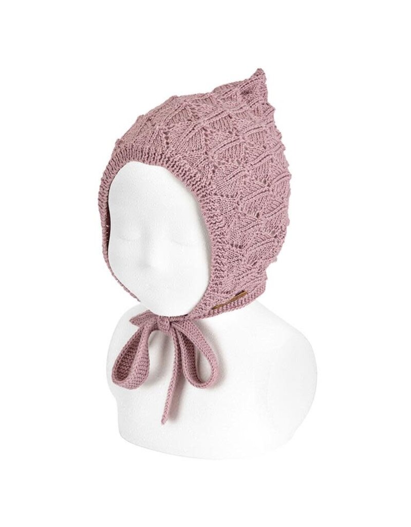 Condor Condor - strik muts merino wol roze