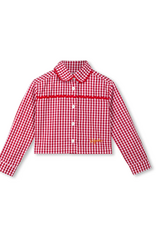 wynken Wynken - crop shirt - gingham red