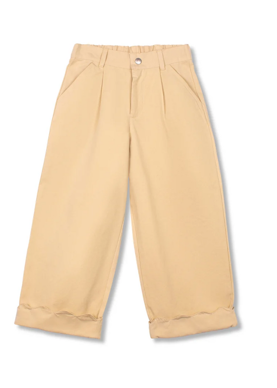 wynken Wynken -scallop pants classic tan