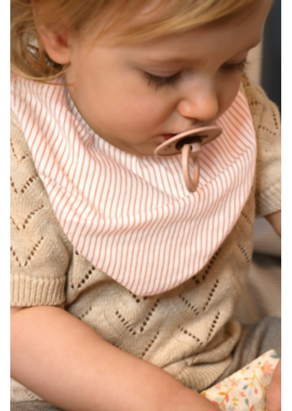 CamCam Copenhagen Camcam - bandana bib stripes roze 2st