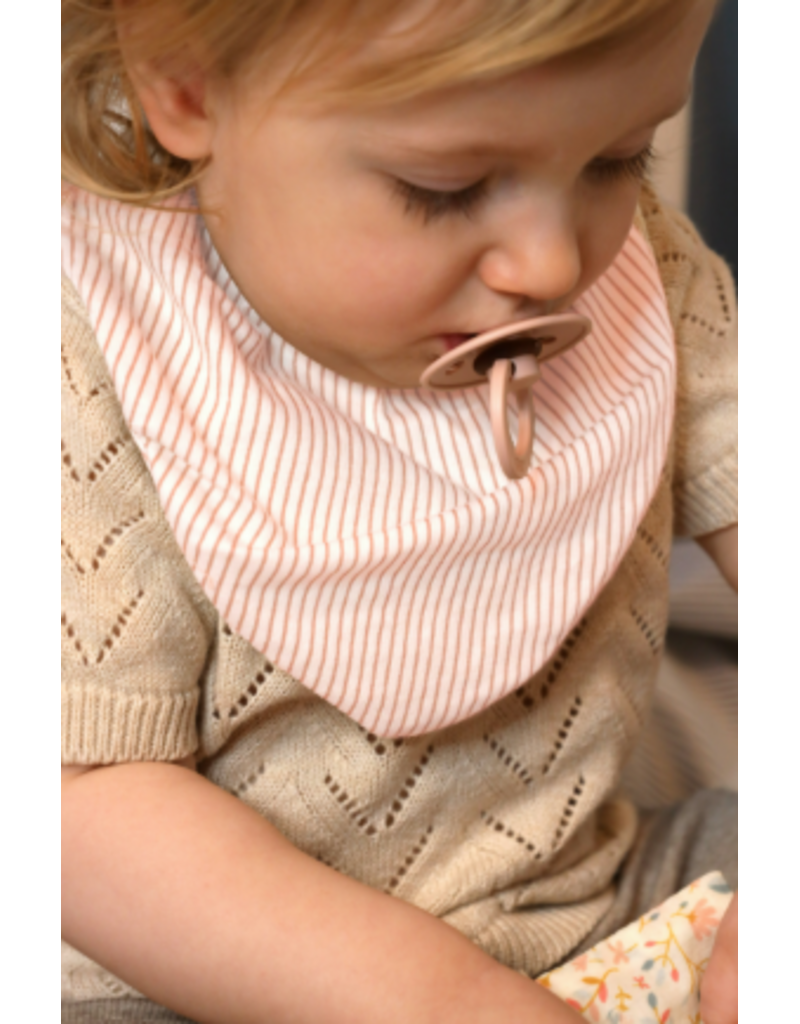 CamCam Copenhagen Camcam - bandana bib stripes roze 2st