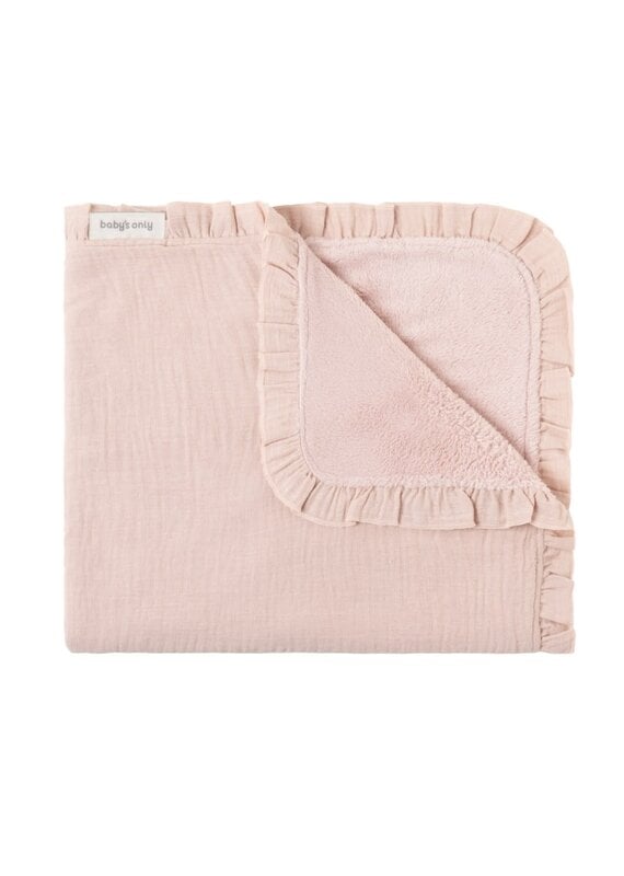 Baby's only Baby's only - wiegdeken teddy calm oud roze