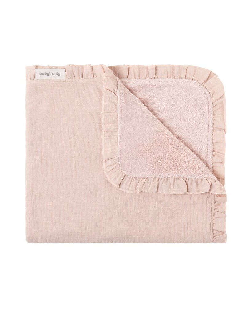 Baby's only Baby's only - wiegdeken teddy calm oud roze