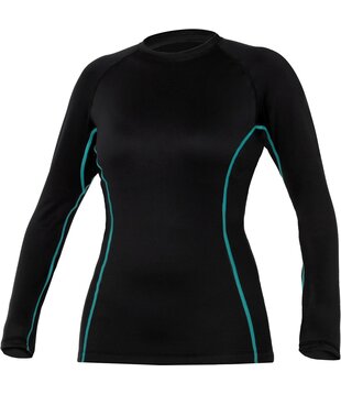 Ultrawarmth Base Layer Top Black/Aqua Women