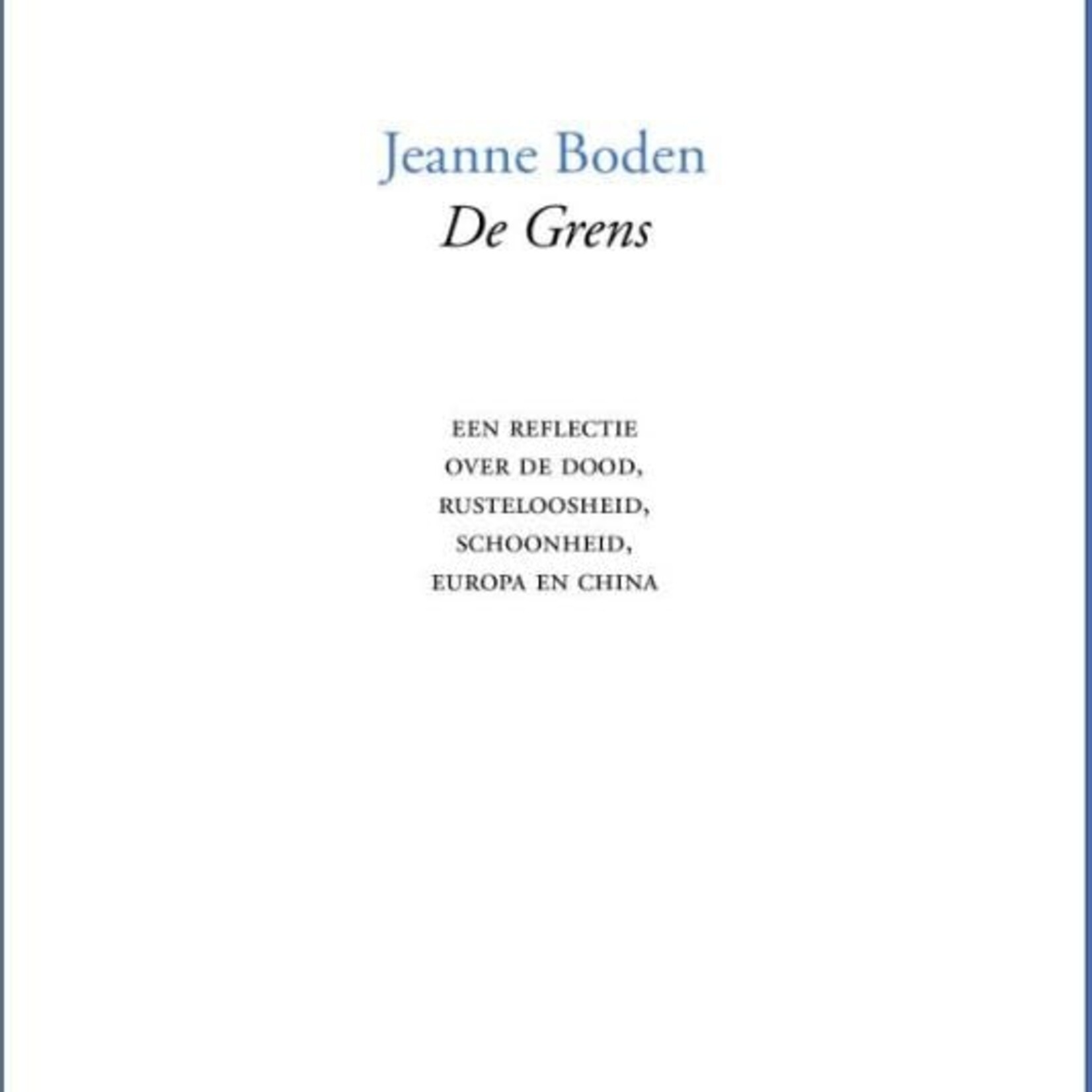 Jeanne Boden De Grens