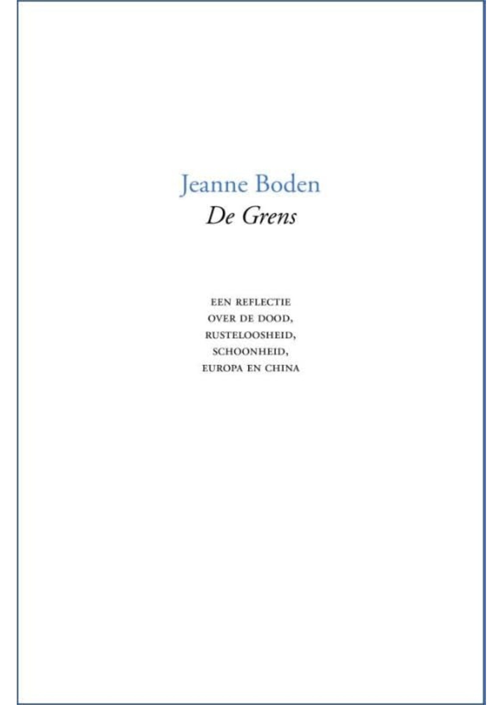 Jeanne Boden De Grens