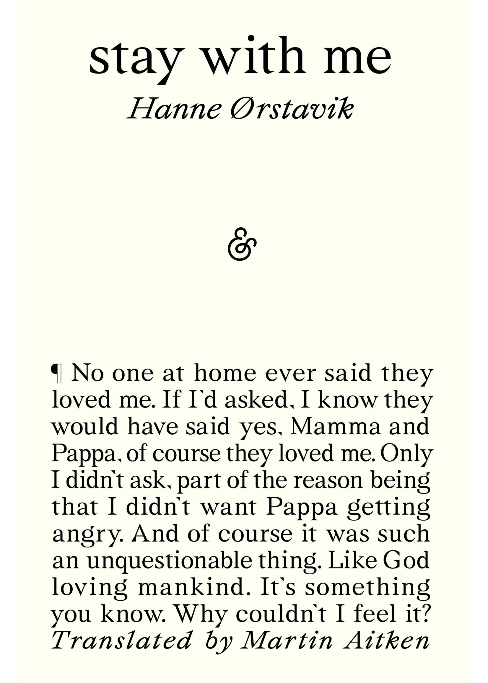 Hanne Orstavik Stay with Me