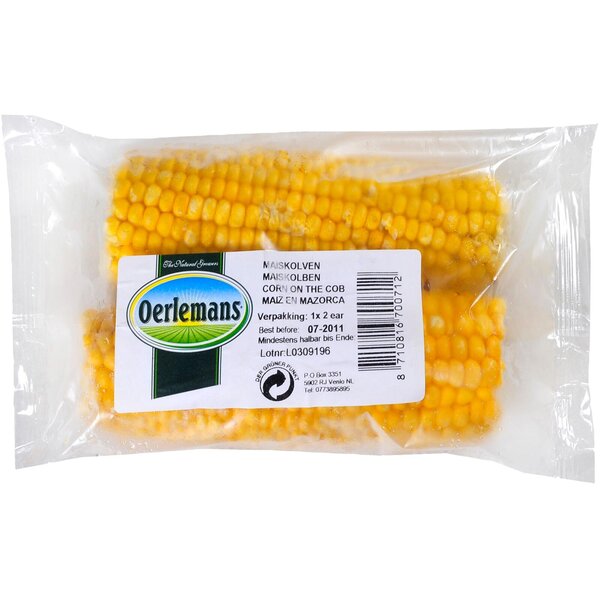 Oerlemans Maïskolven 15cm, zoet, diepvries