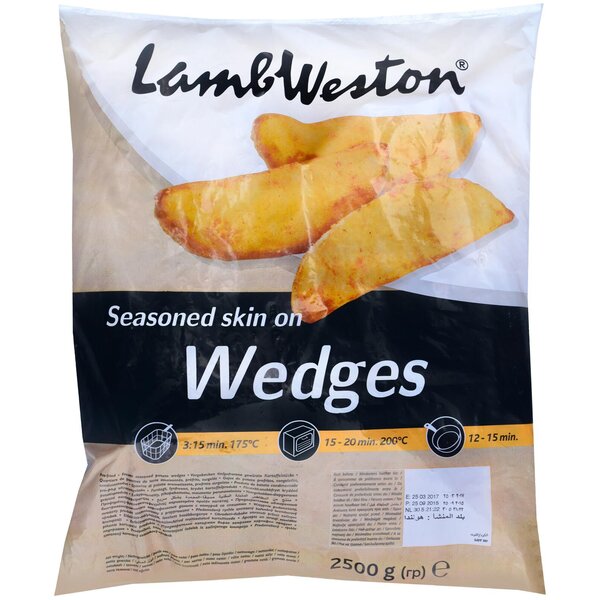 LambWeston Skin on wedges W01 Seasoned diepvries