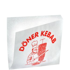 Döner kebab zakjes Kraft bedrukt, 16x16cm