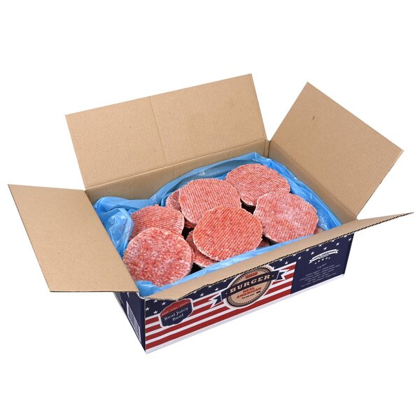 Real American Gekruide premium hamburgers Halal, diepvries