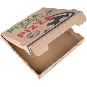 Pizzabox 'Italia' 26x26x4cm, Kraft/Kraft Bruin