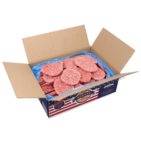 Real American Gekruide premium hamburgers Halal, diepvries