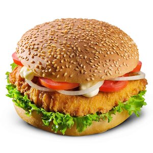 Crispy filetburger Kipfilet, hot & spicy, 95g, diepvries