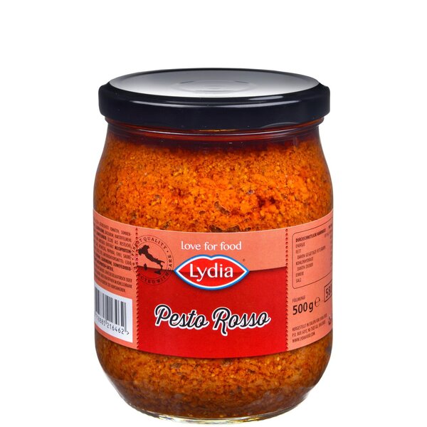 Lydia Pesto rosso Met basilicum en tomaat