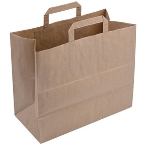 SMALL Pap. Draagtassen 22x12x28cm bruin/onbedrukt