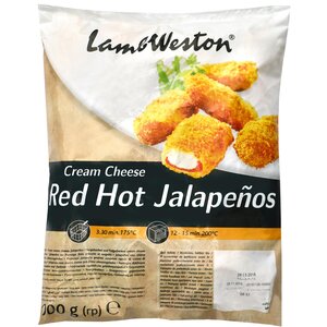 Red hot Jalapenos Gepaneerde kaas-jalapeno snack, diepvries