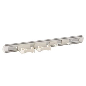 HACCP Ophangrail 500 mm met 2 klemmen ø 22-32 mm en 2 haken wit