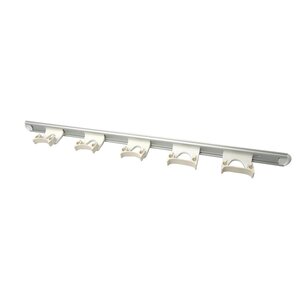 HACCP Ophangrail 900 mm met 3 klemmen ø 22-32 mm en 2 haken wit