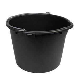Bouwemmer zwart 12 liter