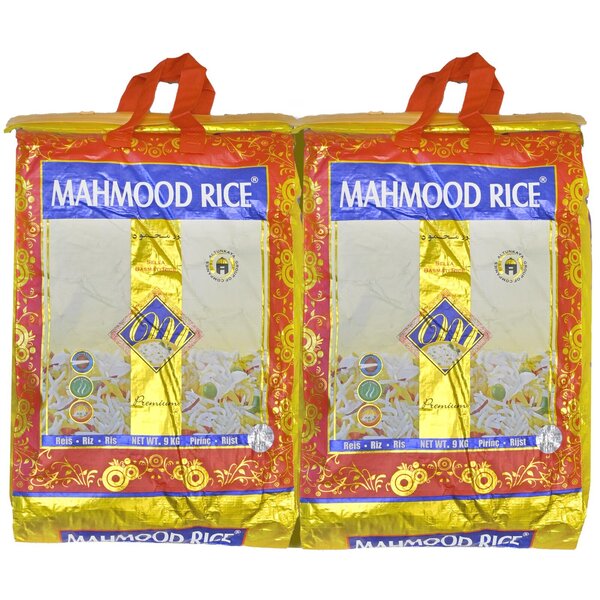 Mahmood Basmati rijst Premium Quality (shrink: 2x9kg)