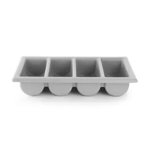 Bestekbak grijs 4 vak