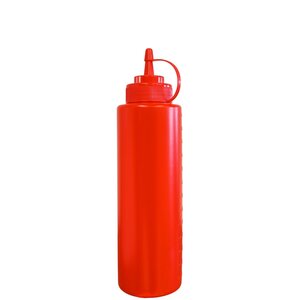 Portioneer knijpfles 360ml, rood