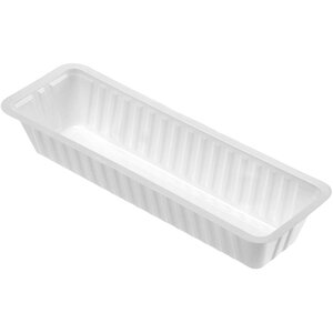 Frikandelbakjes A16, breed, wit, plastic
