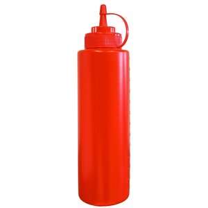Portioneer knijpfles 650ml, rood