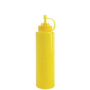 Portioneer knijpfles 360ml, geel