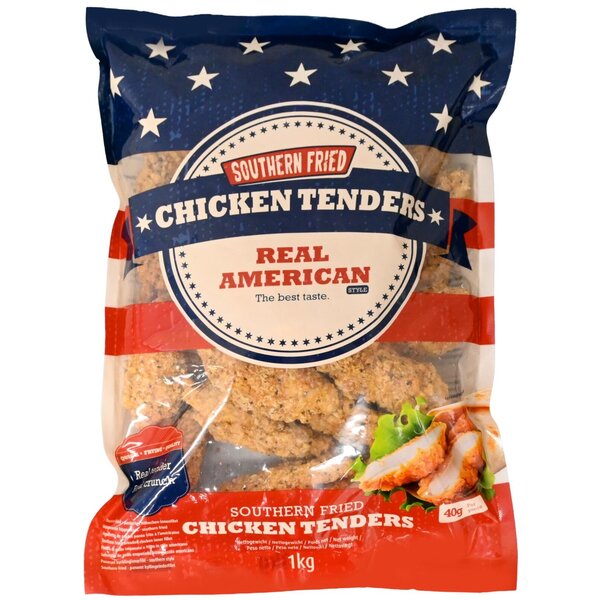 Real American Crispy Tenders Southern Fried Halal, diepvries
