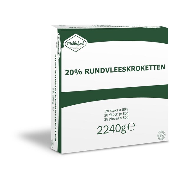 Mekkafood Kroketten Horeca, halal, diepvries