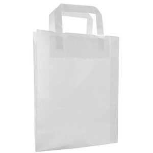 Papieren draagtas 22x10x28cm wit/onbedrukt