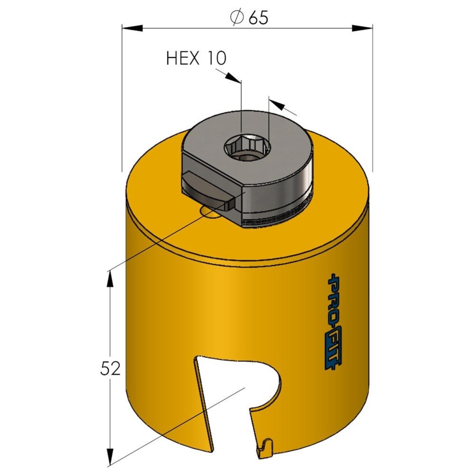 ProFit Gatzaag Multi Purpose HM Click en Drill 65 mm