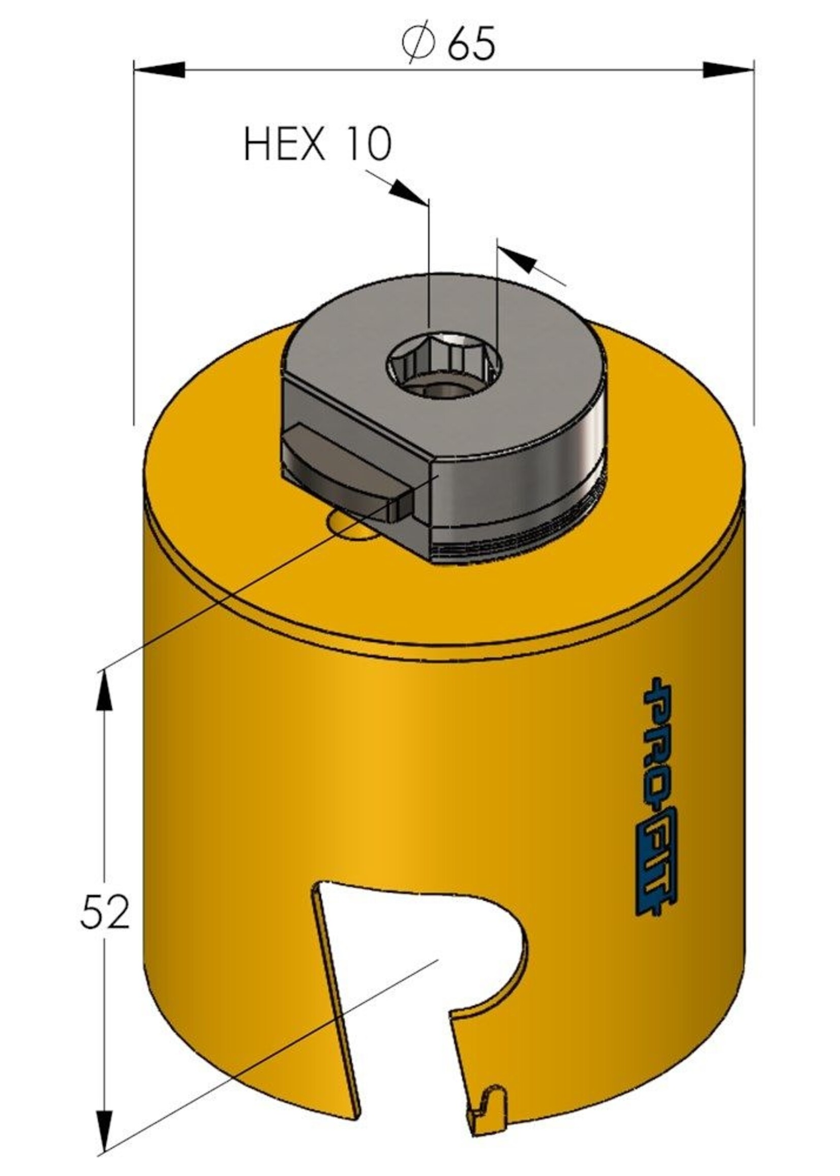 ProFit Gatzaag Multi Purpose HM Click en Drill 65 mm