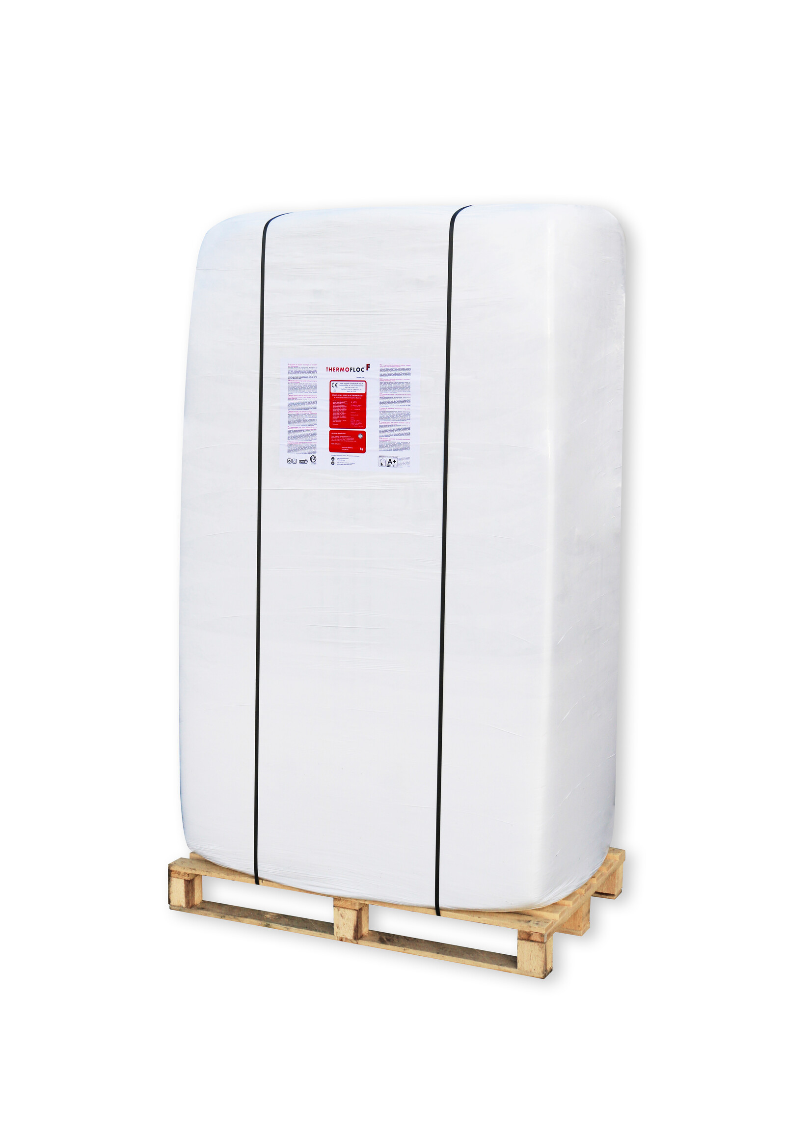 Thermofloc Big bale pallet inblaasisolatie - Thermofloc cellulose á 355kg per pallet.