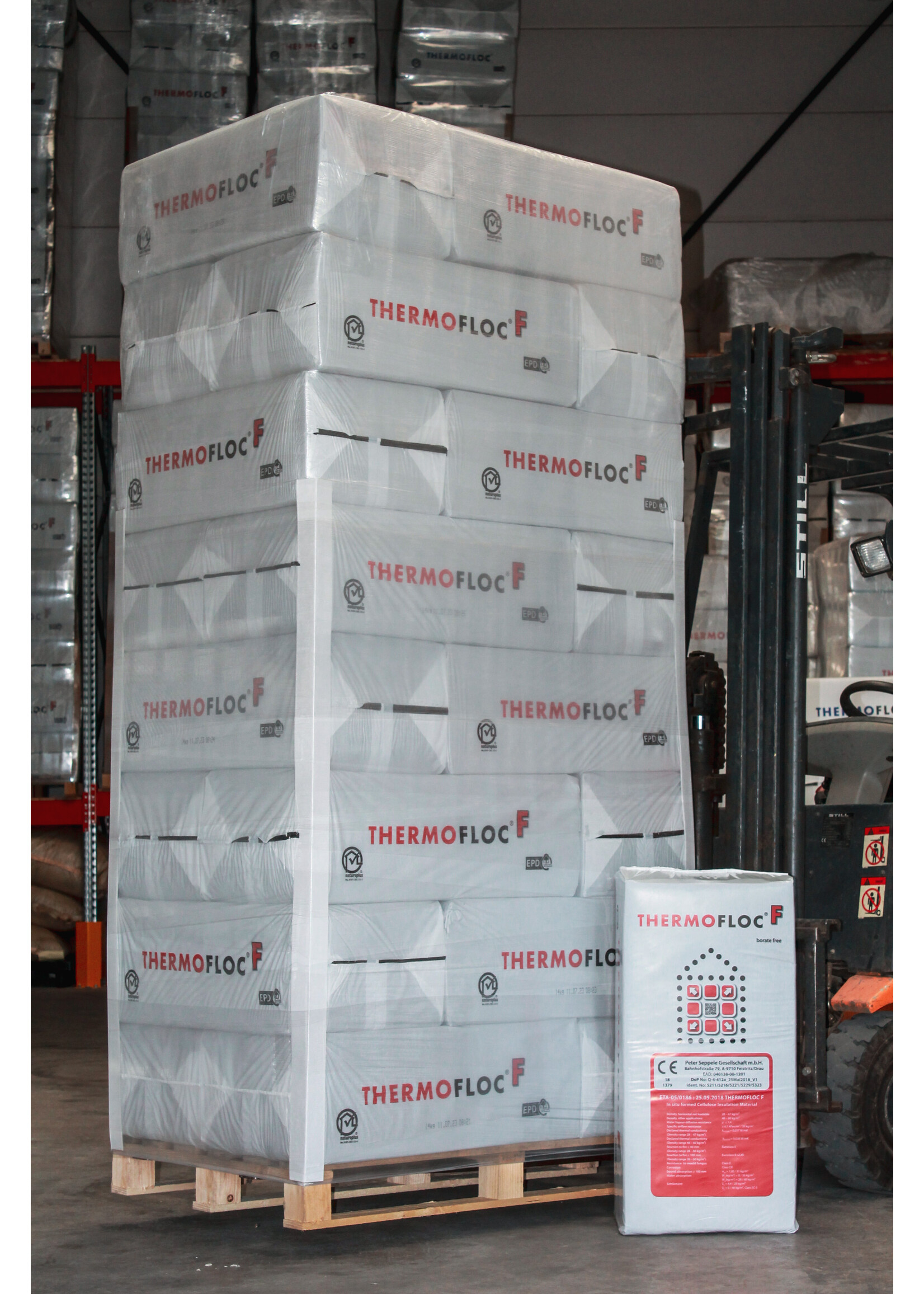 Thermofloc Thermofloc cellulose inblaasisolatie (boraatvrij)