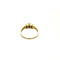 vintage Gouden ring met saffier en diamant 18 krt