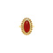 vintage Gold ring with carnelian 14 krt