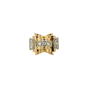 Gouden ring met diamant 18 krt