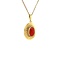 vintage Gold pendant with red coral 18 krt