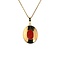 vintage Gold pendant with red coral 18 krt