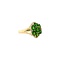 vintage Entourage ring with emerald and diamond 9 krt