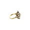 vintage Gouden ring met roosdiamant in zilver 925/14 krt